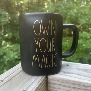 Rae Dunn own your magic gold sun black mug